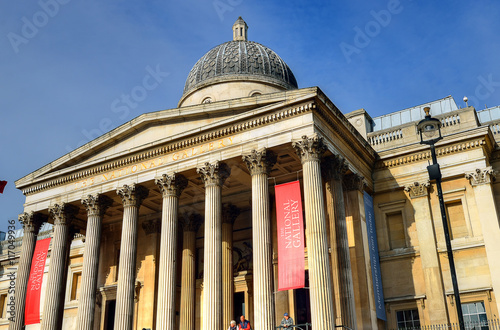 Trafalgar Square in London United Kingdom.. photo