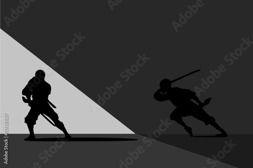 Japanese assassin, ninja, fighting