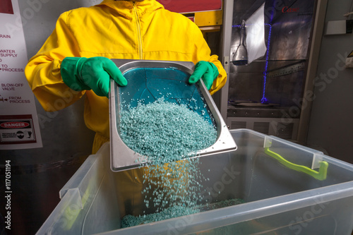 Man cooking meth photo