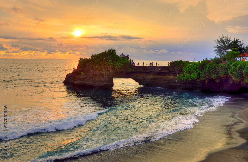 Tanah Lot Temple on Sea in Bali Island Indonesia..
