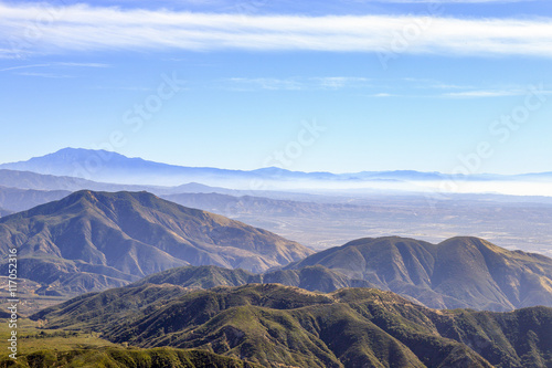 layers of mountains at Big Bear, California
