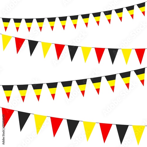 Banner. Garlands, pennants, Belgium. Belgian festival