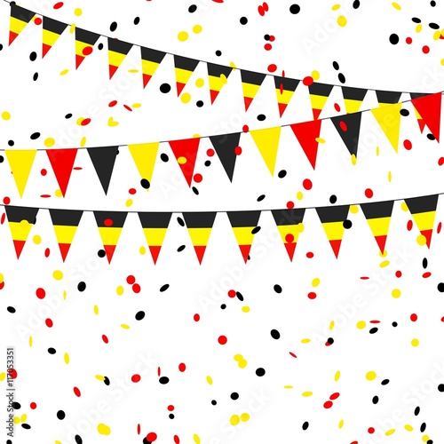 Banner. Garlands, pennants, Belgium. Belgian festival