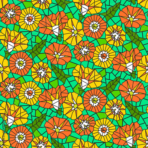 Seamless pattern with beautiful gentle bindweeds. It can be used