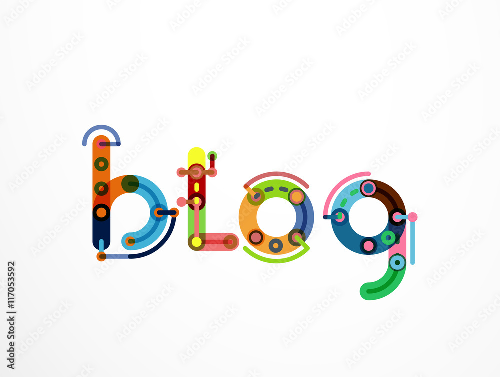 Blog word lettering banner Blog word lettering banner