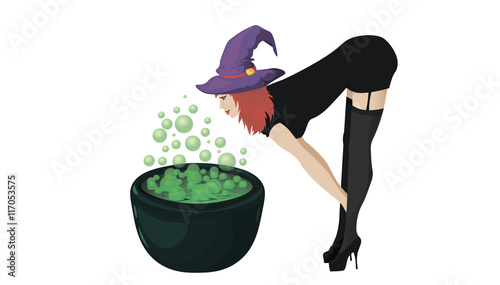 witch and cauldron