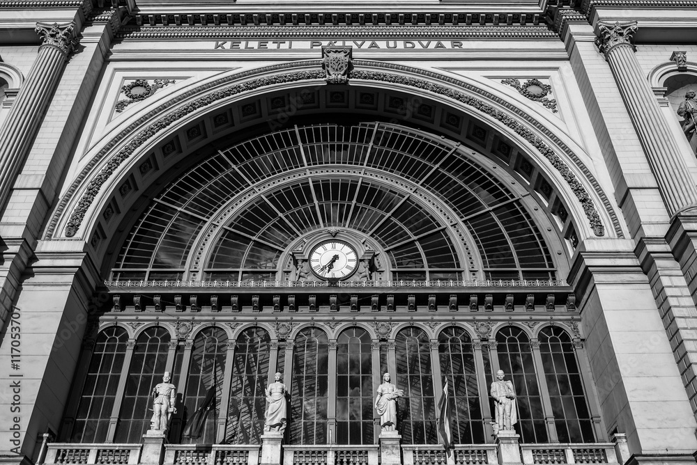 Railway station in Budapest, Hungary