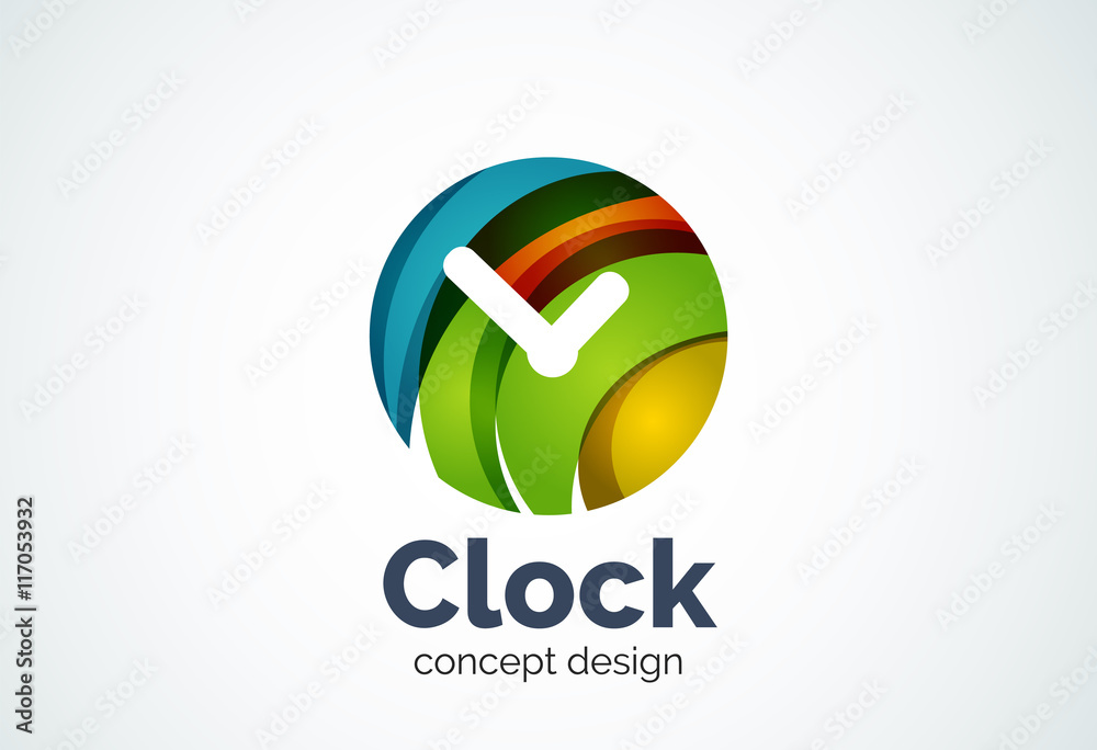 Clock logo template, time management business concept Clock logo template, time management business concept