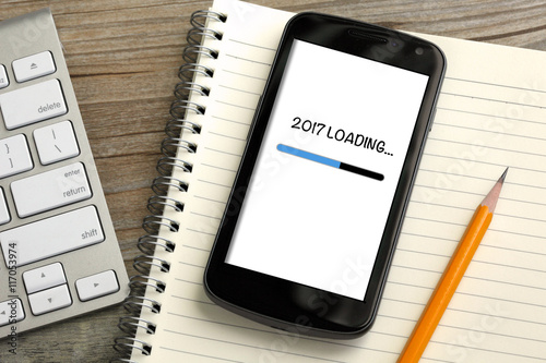 2017 loading message on mobile phone