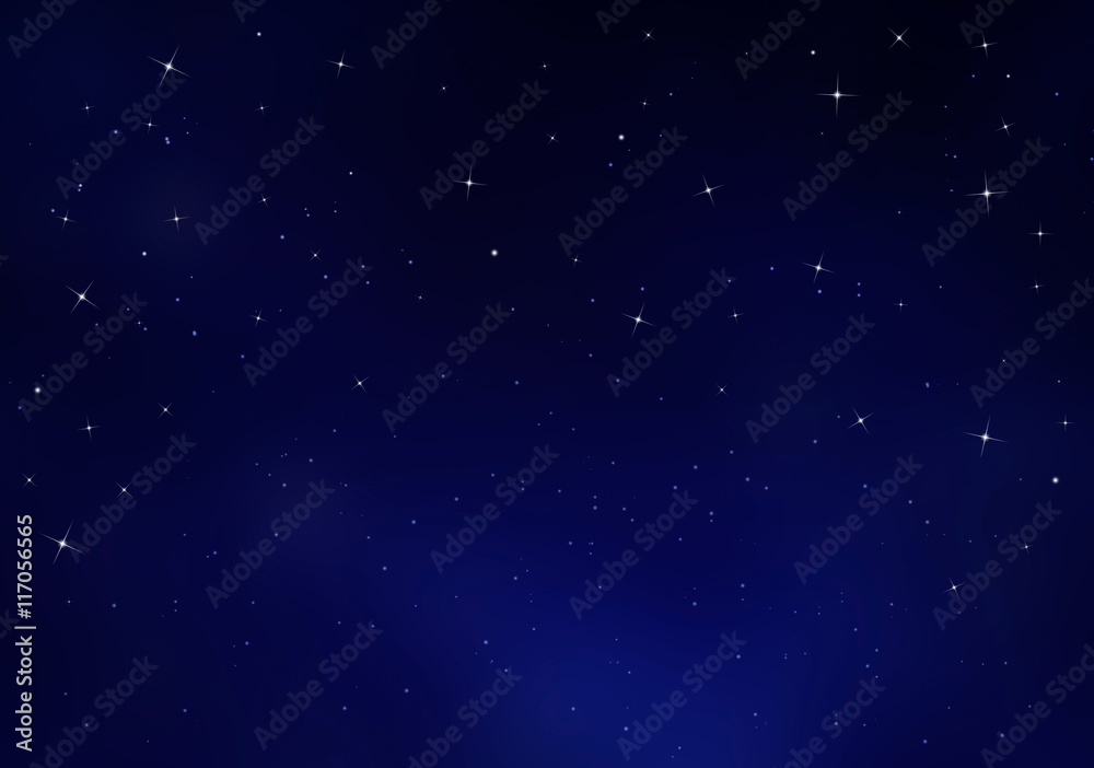 Fototapeta premium Starry sky, blue background