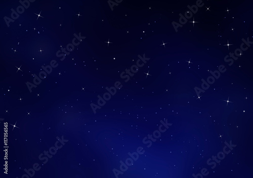 Starry sky, blue background