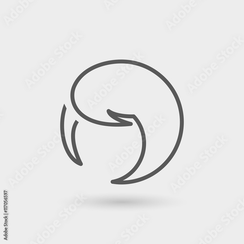 hairdressing thin line icon