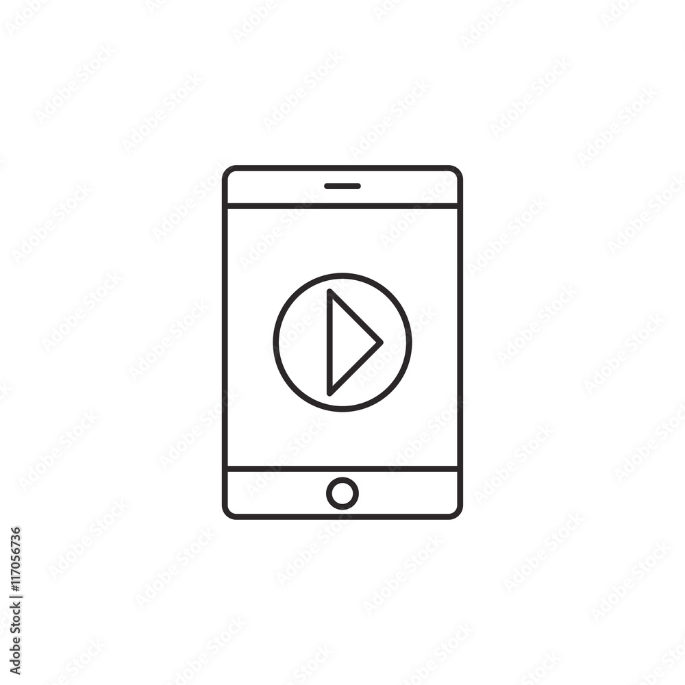 Outline music icon isolated on white background Outline music icon isolated on white background