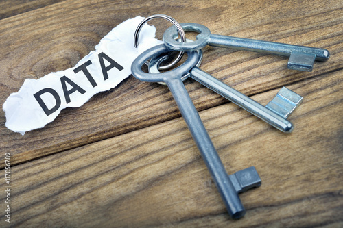Принти на полотні Key with message Data
