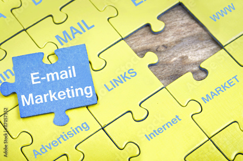 Puzzle with word E-mail marketing