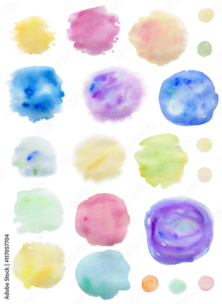 Abstract watercolor blots