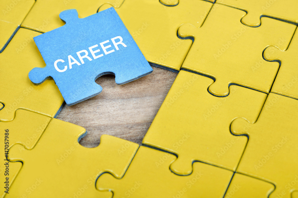 Fototapeta premium Puzzle with word Career