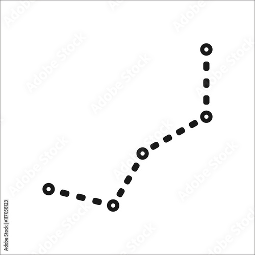 Route Points symbol simple icon on background