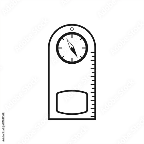 Compass of sports orienteering symbol simple icon on background