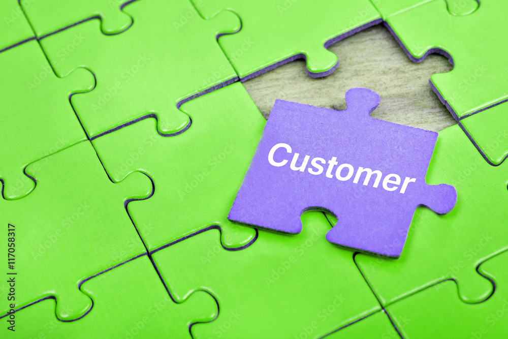 Puzzle with word Customer Puzzle with word Customer