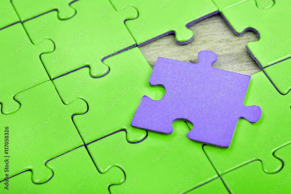 Obraz premium Puzzle with empty piece