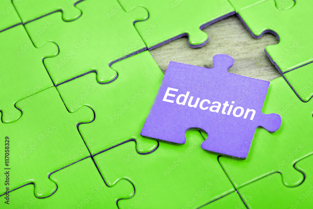 Puzzle with word Education Puzzle with word Education