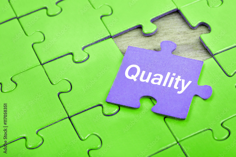 Puzzle with word Quality Puzzle with word Quality