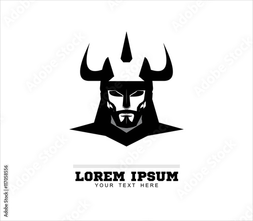 warrior. warrior icon. warrior with the three horn.