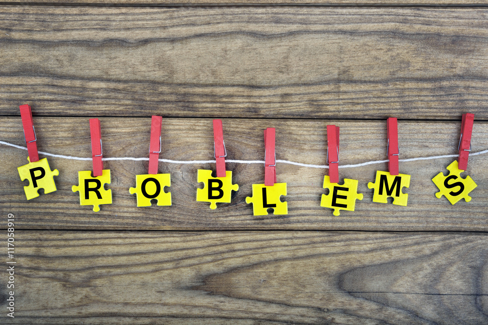 Fototapeta premium Puzzle with word Problems