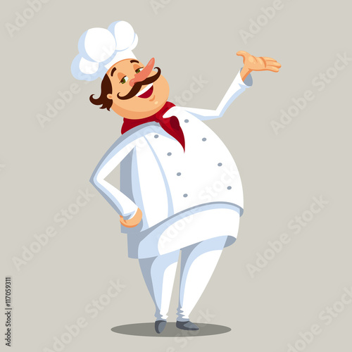 Vector Illustration of a Chef Character