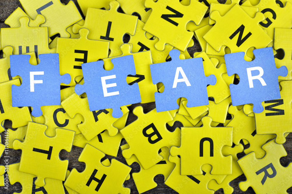 Puzzle with word Fear Puzzle with word Fear