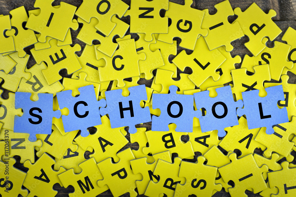 Puzzle with word School Puzzle with word School
