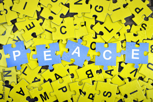 Puzzle with word Peace