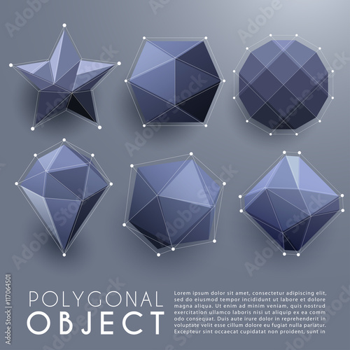 Abstract Polygonal Object : Vector Illustration