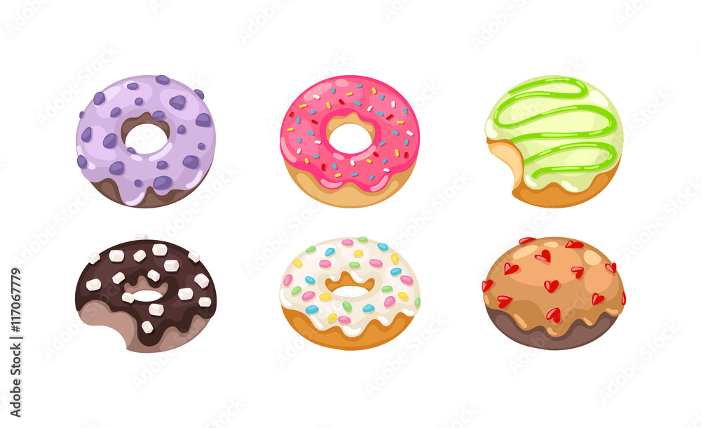 Donuts vector set. Donuts vector set.