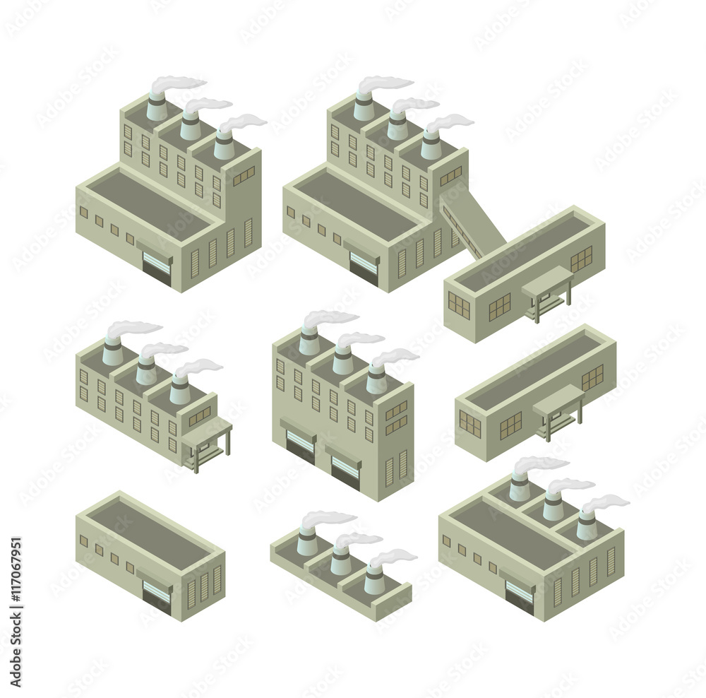 Isometric building vector illustration Isometric building vector illustration