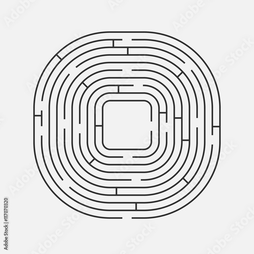 Vector illustration of maze / labyrinth. Isolated on white background, eps 8.