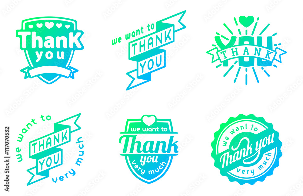 Obraz premium Thank you badge icon