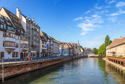 Strasbourg, France. View from the Bridge Corbeau: Right - Old Customs House