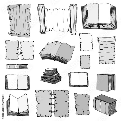 Hand Drawn Illustrations of Books