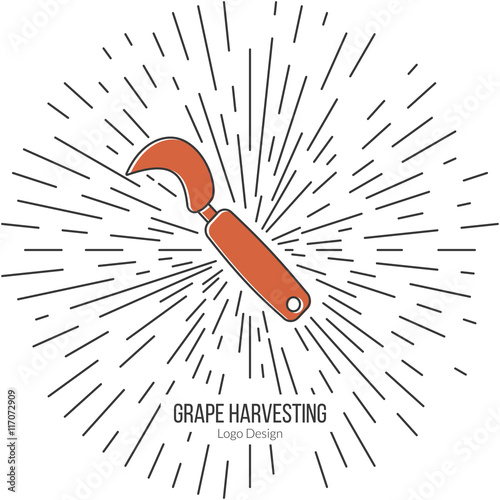 Winemaking, wine tasting logotype design concept