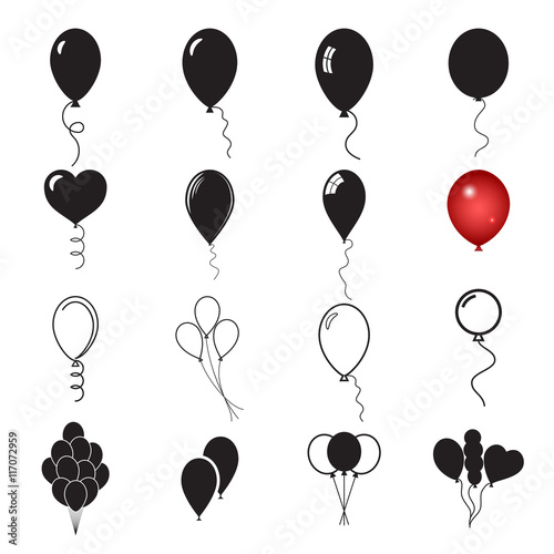 Balloon icons. Vector illustration