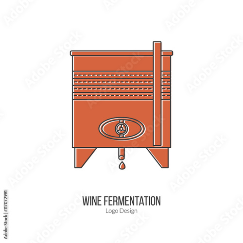 Winemaking, wine tasting logotype design concept