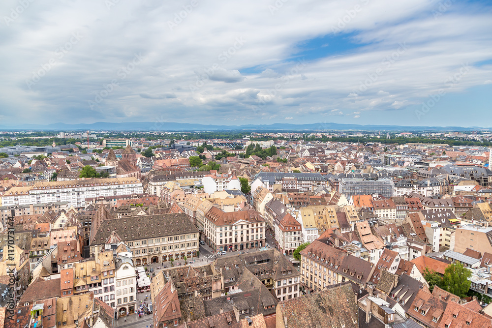 Strasbourg, France. View Grand Ile. Included in the UNESCO World Cultural Heritage List