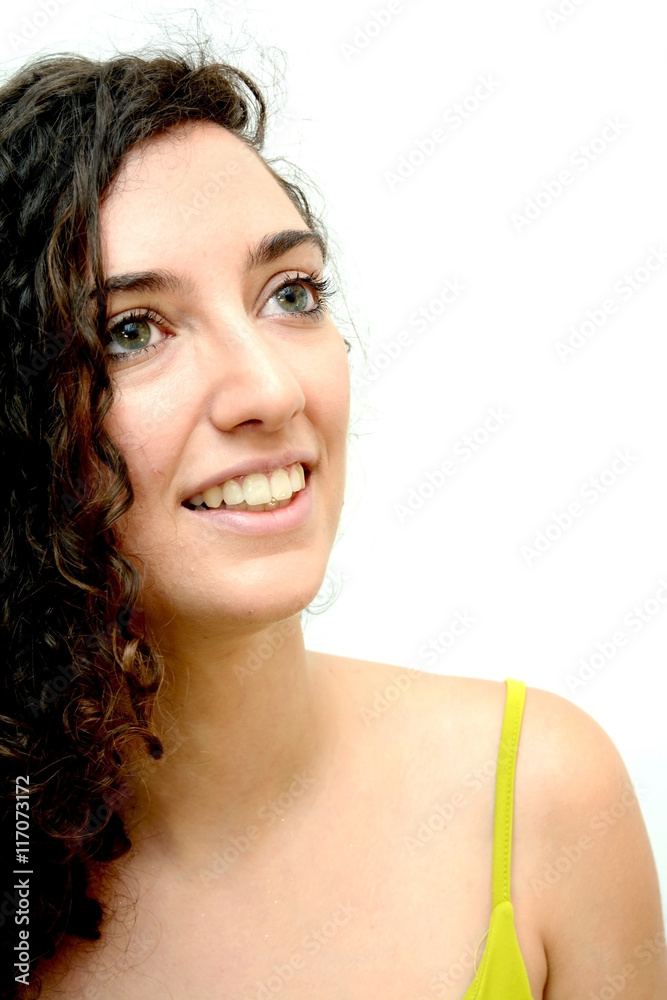 Beauty Woman Portrait over White Background Beauty Woman Portrait over White Background