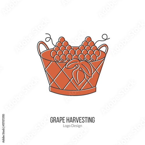 Winemaking, wine tasting logotype design concept