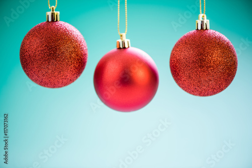 red christmas ornament ball