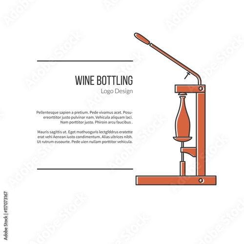 Winemaking, wine tasting graphic design concept