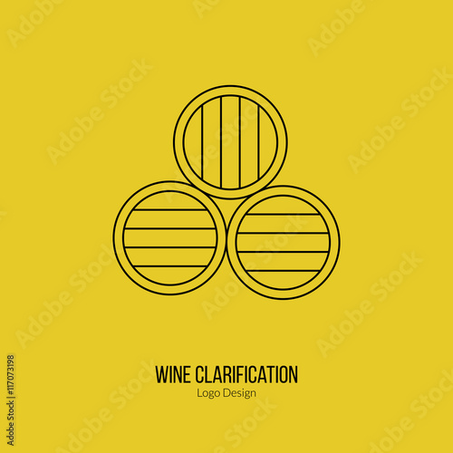 Winemaking, wine tasting logotype design concept