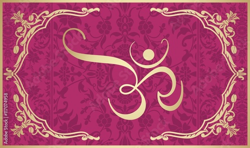 aum syllable, paisley design ,Hinduism, India